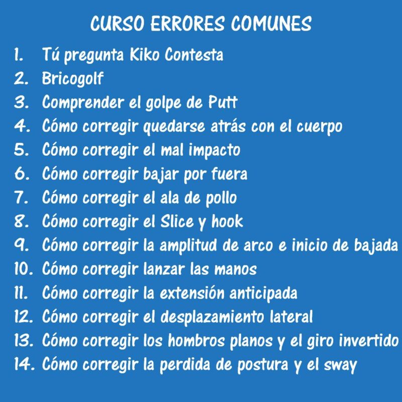 Errores comunes